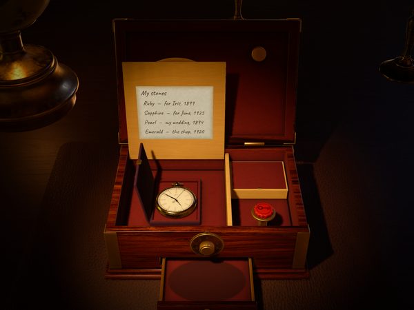 iPad: the jewelry box open