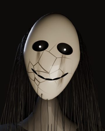 The Widow's cracked porcelain mask